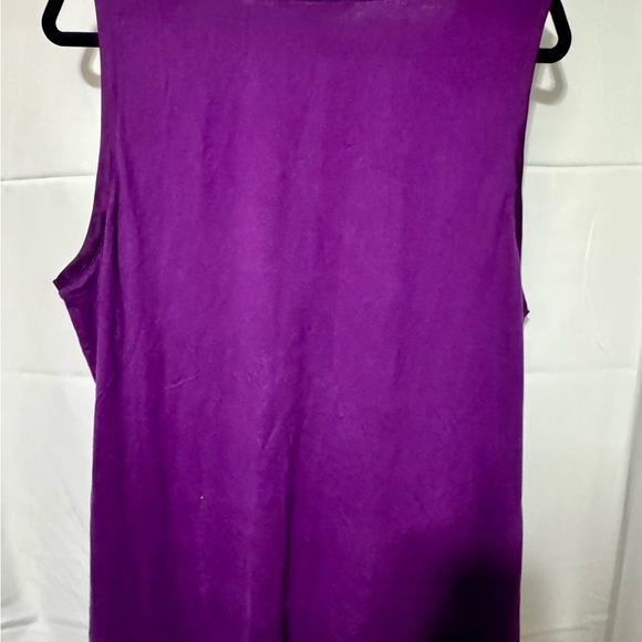 Banana Republic Purple Shell Blouse With Satin Trim In XL - Picture 4 of 7